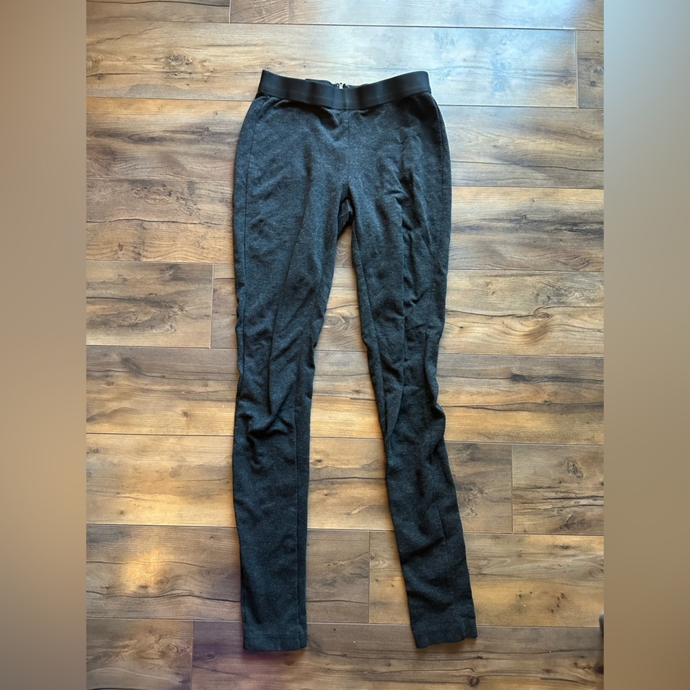 J.Crew Charcoal Gray Ponte Slim Ankle leggings 0R Elastic Waist